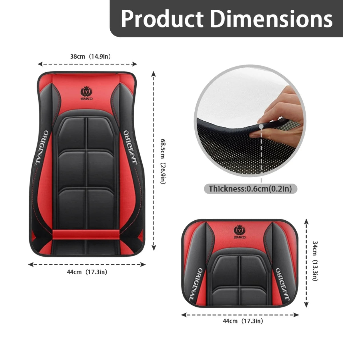 4pcs Elegant Car Floor Mats - Non-Slip, Easy-Clean Polyester All-Season Floor Mats Universal Car Carpet Interior Accessories ﻿